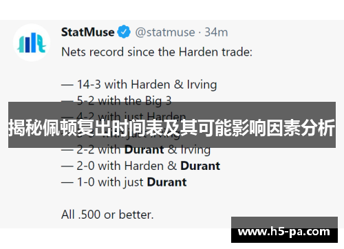 揭秘佩顿复出时间表及其可能影响因素分析 揭秘佩顿复出时间表及其可能影响因素分析