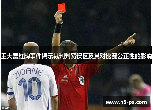 王大雷红牌事件揭示裁判判罚误区及其对比赛公正性的影响